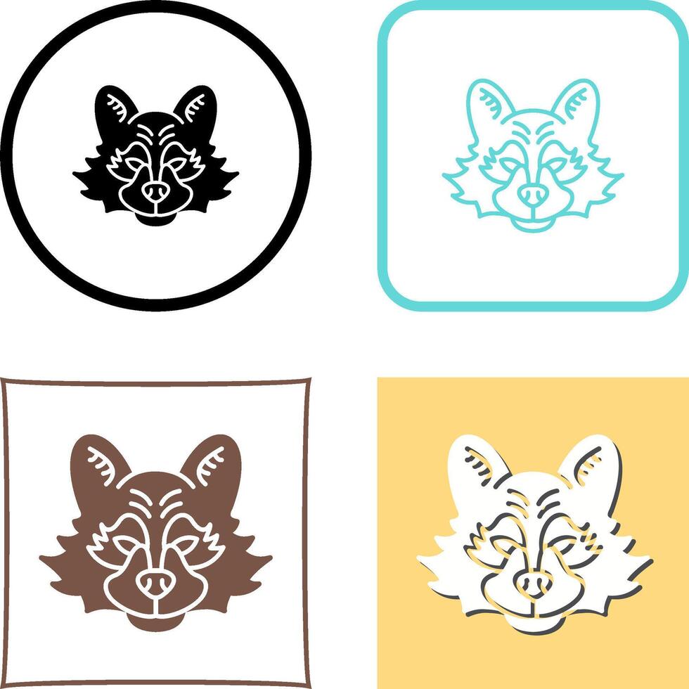 Raccoon Icon Design vector
