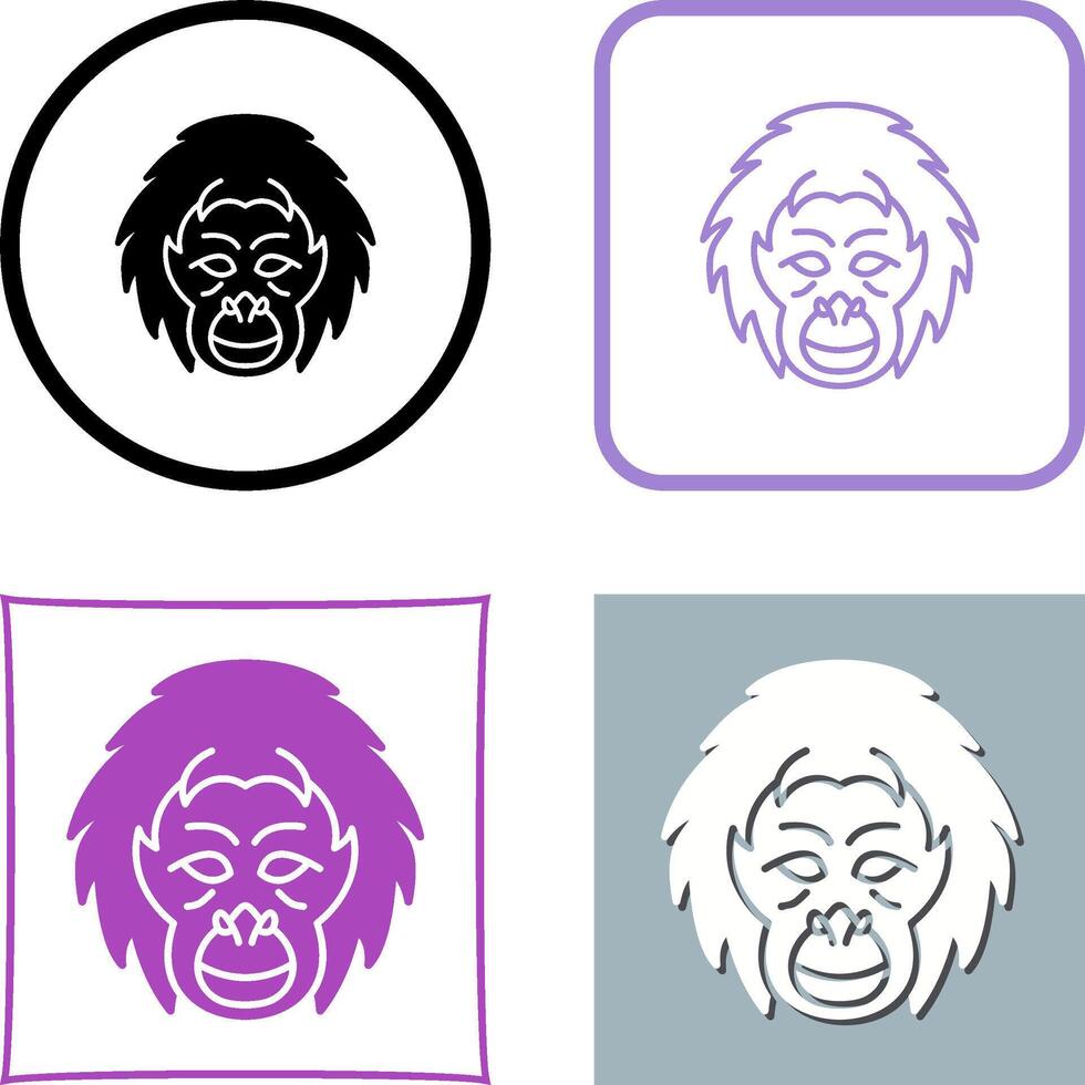 Orangutan Icon Design vector