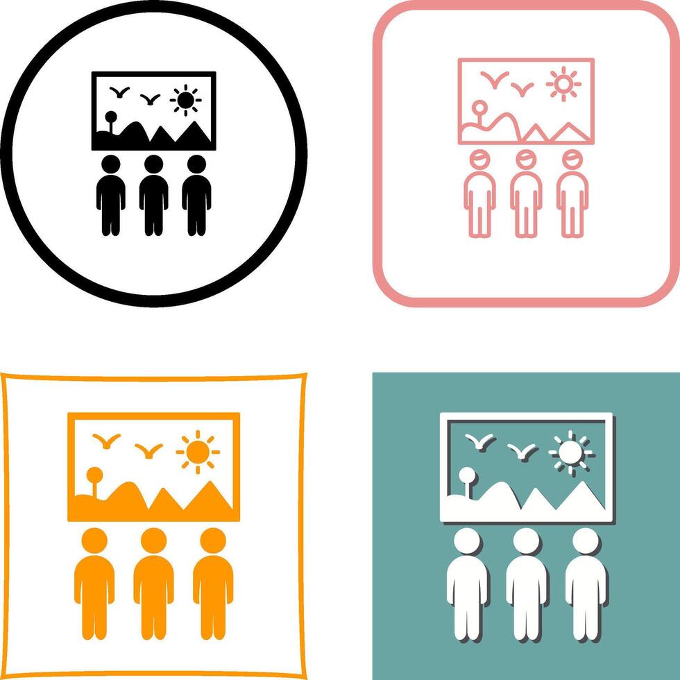 Viewing Painting Icon Design vector