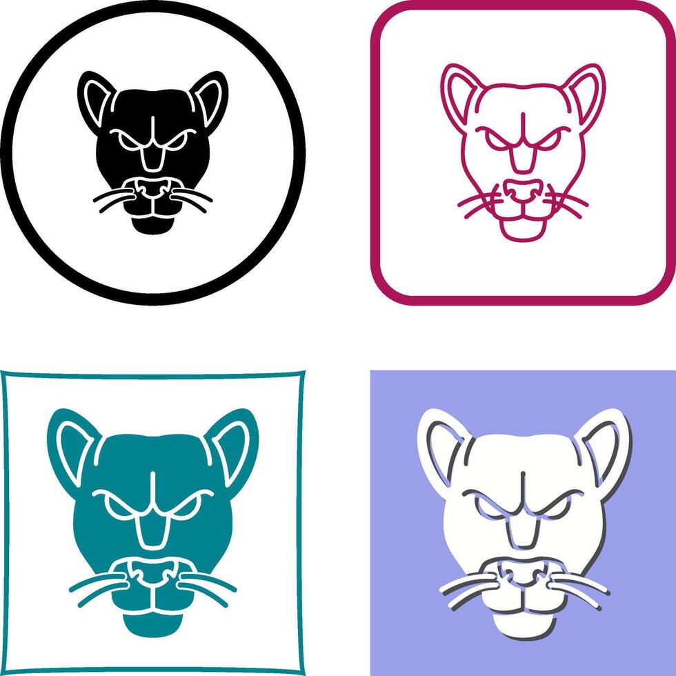 Black Panther Icon Design vector