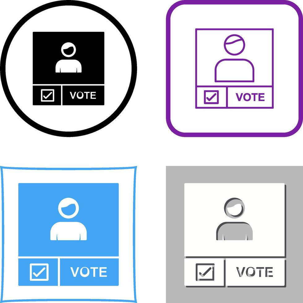 Candidate Banner Icon Design vector