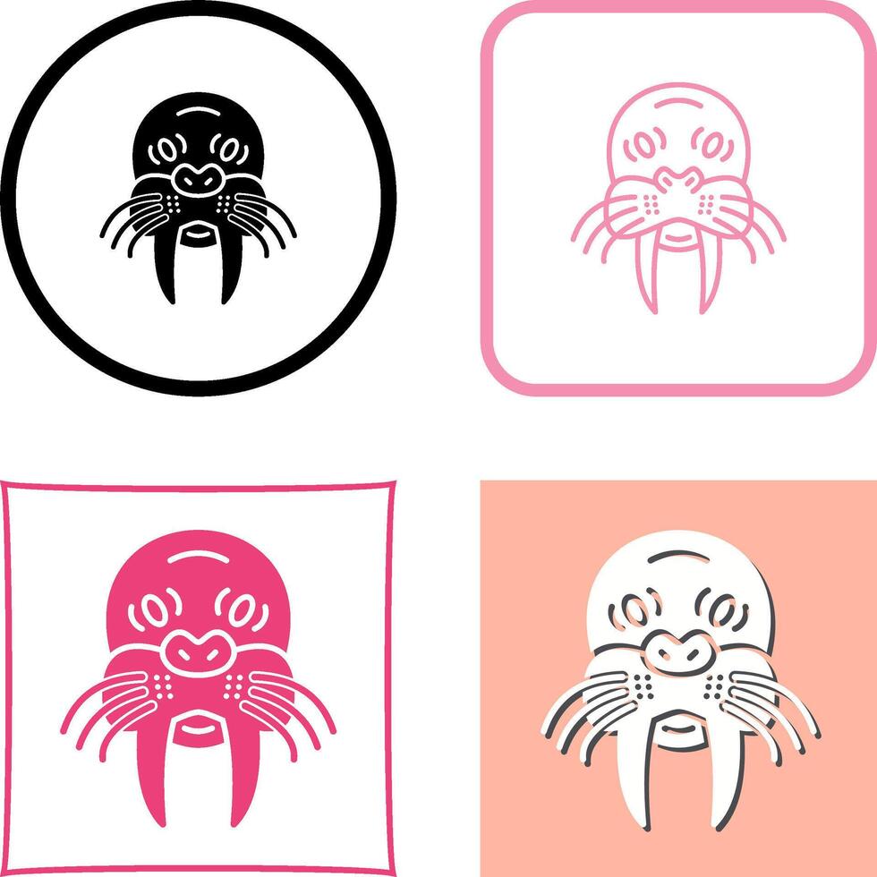 Walrus Icon Design vector