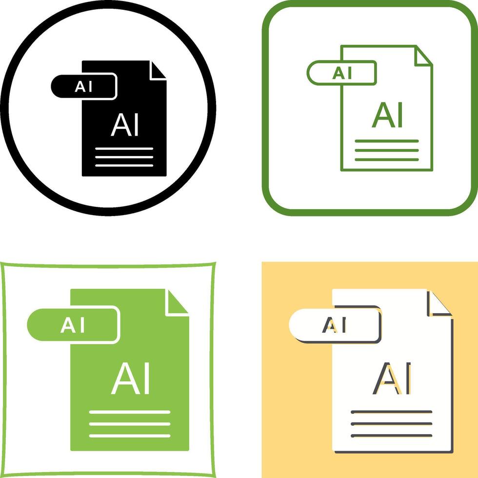 AI Icon Design vector