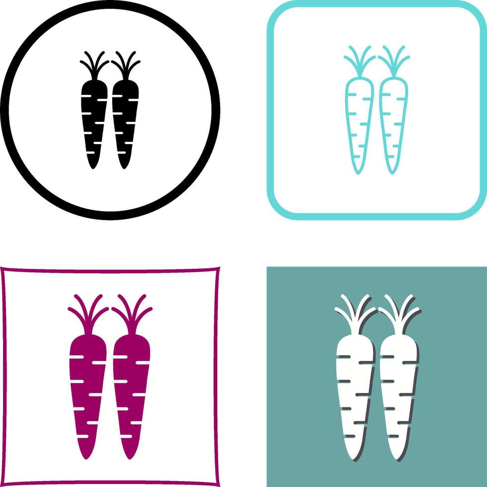 Carrots Icon Design vector