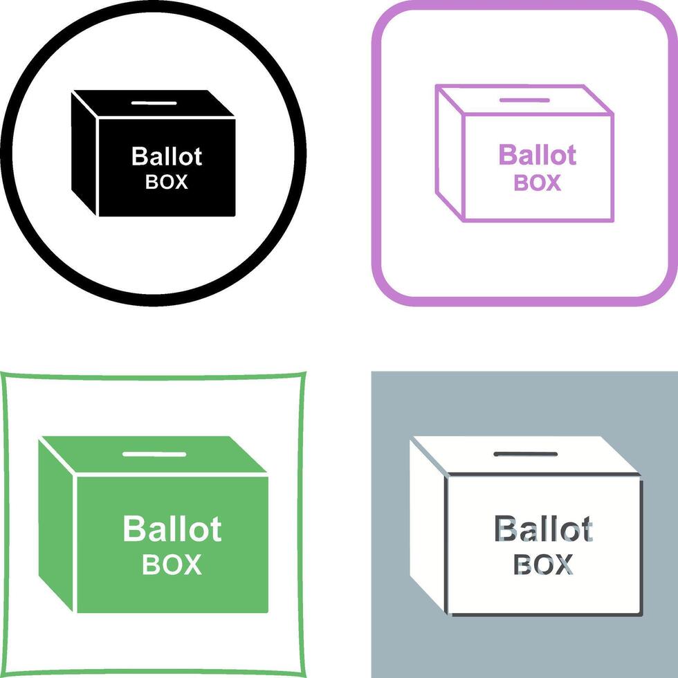 Ballot Box Icon Design vector