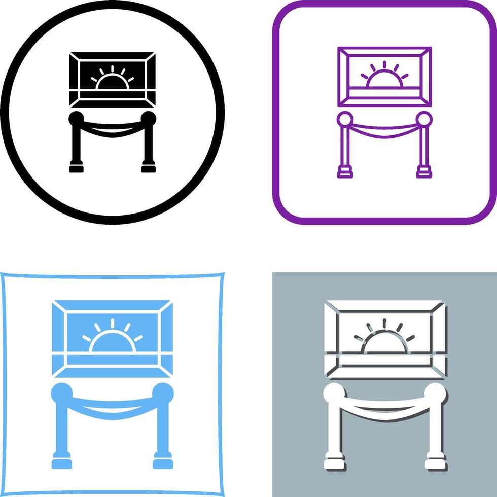 Painting Exhibit Icon Design vector