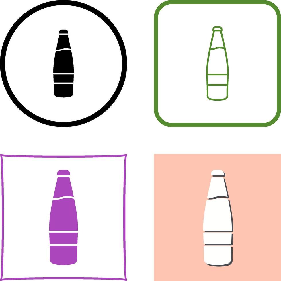 Beer Bottle Icon Design vector