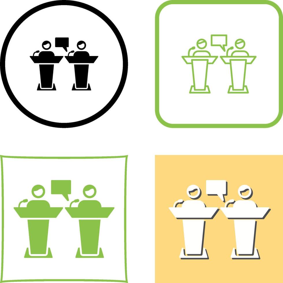 Debate Icon Design vector