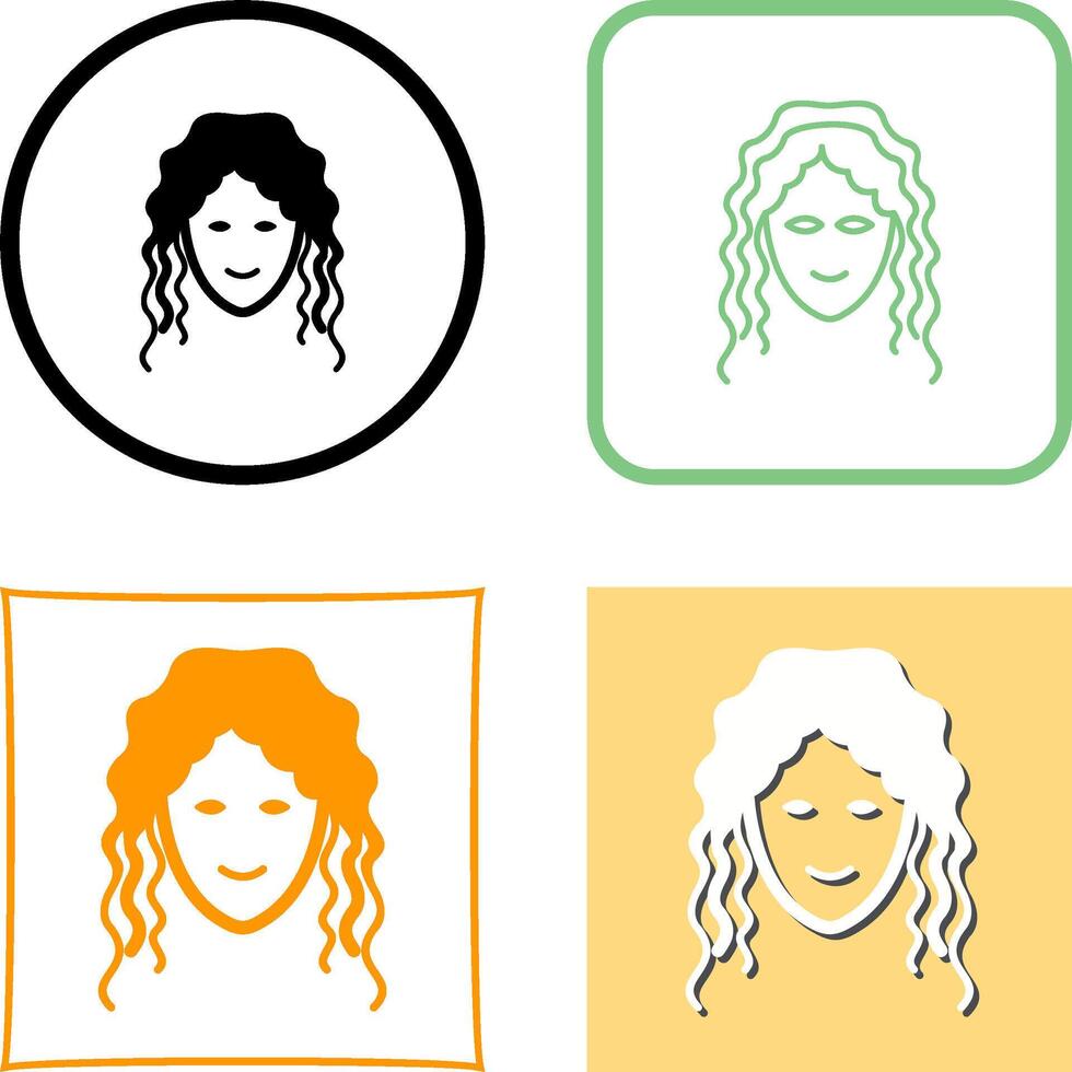 Hair Curly Icon Design vector
