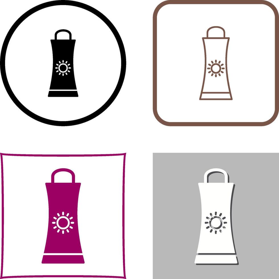 Sunblock Cream Icon Design vector