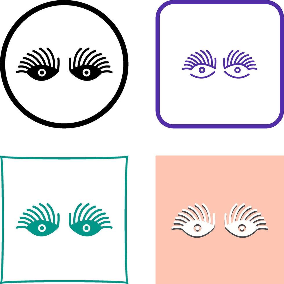 Longlashes Icon Design vector