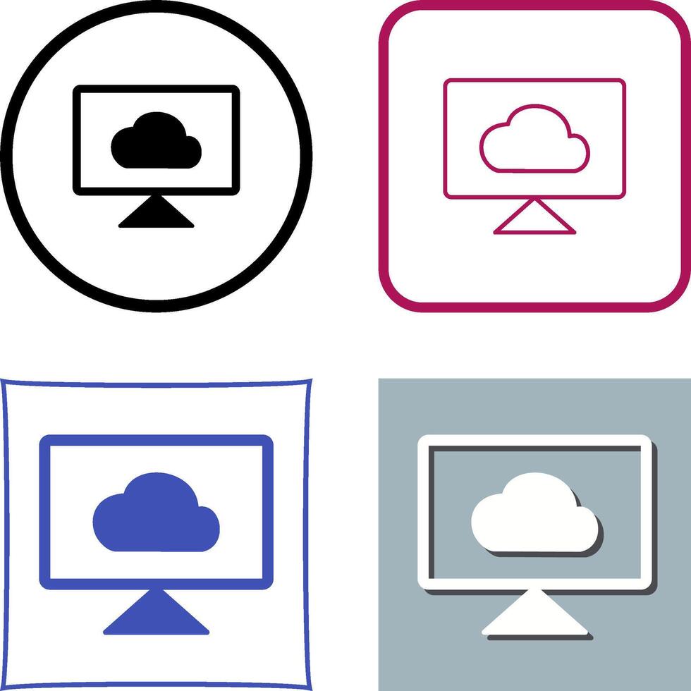 Cloud System Icon Design vector