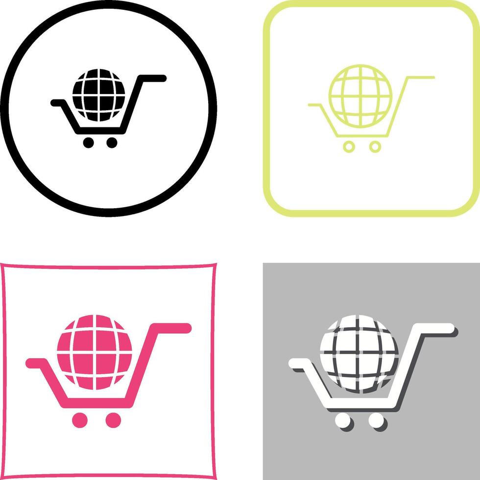Global Shopping Icon Design vector