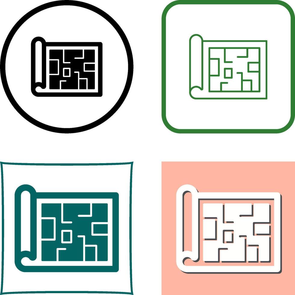 Blueprint Icon Design vector