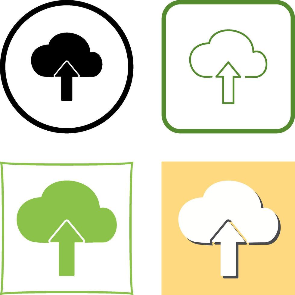 Upload to Cloud Icon Design vector