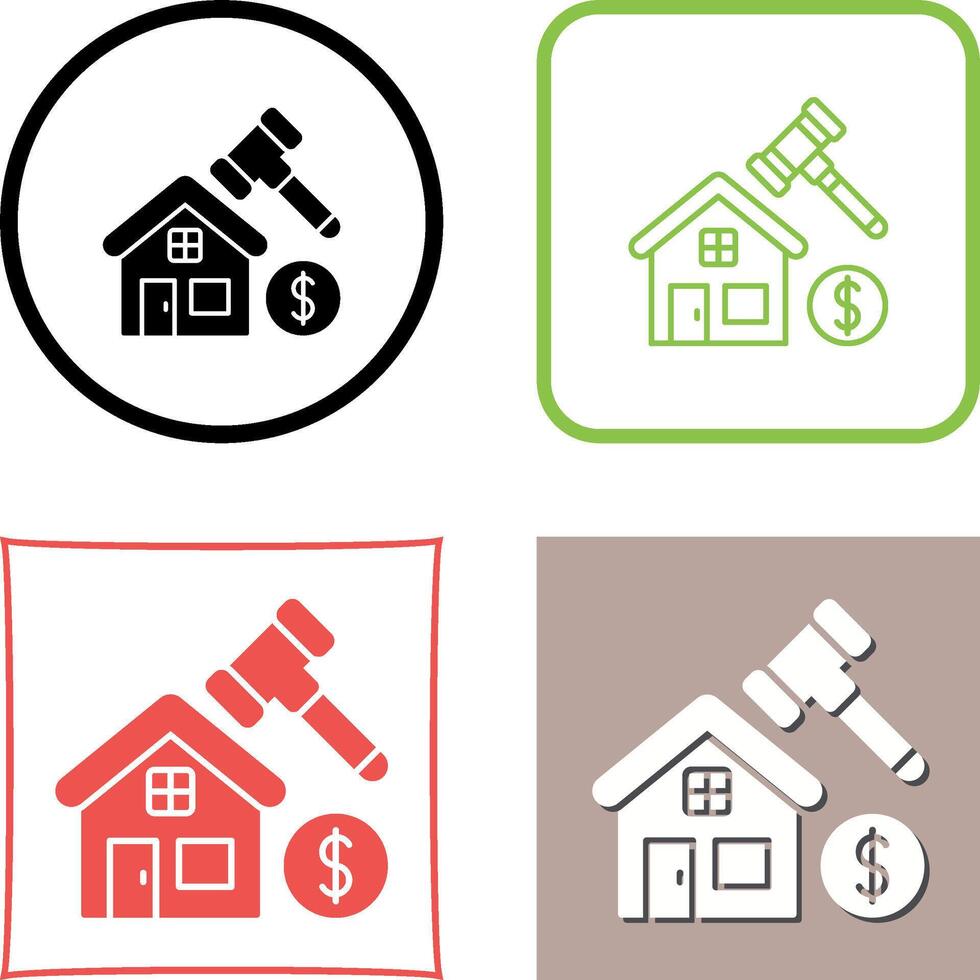 Auction Icon Design vector