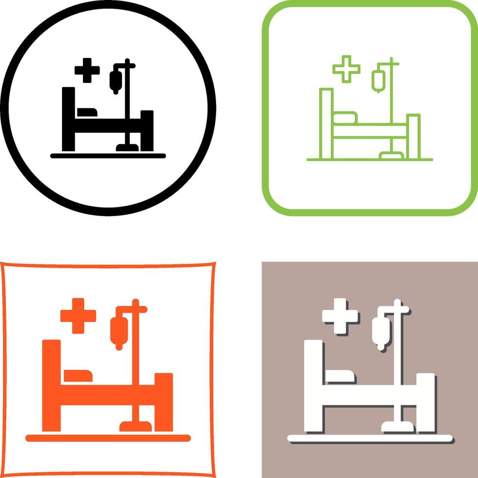 Bed Icon Design vector