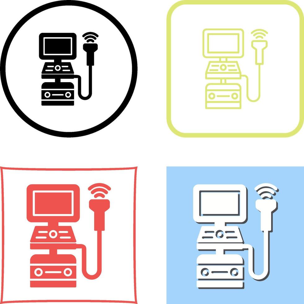 Ultrasound Machine Icon Design vector