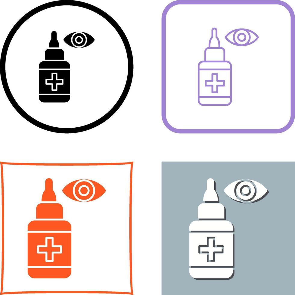 Eye Drop Icon Design vector
