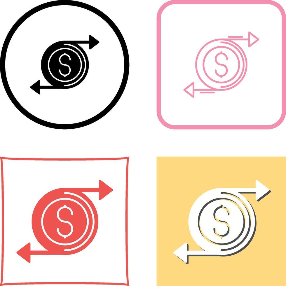 Money Flow Icon Design vector
