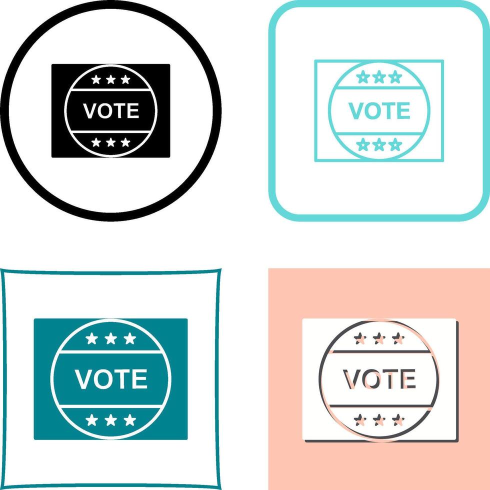 Vote Sticker Icon Design vector