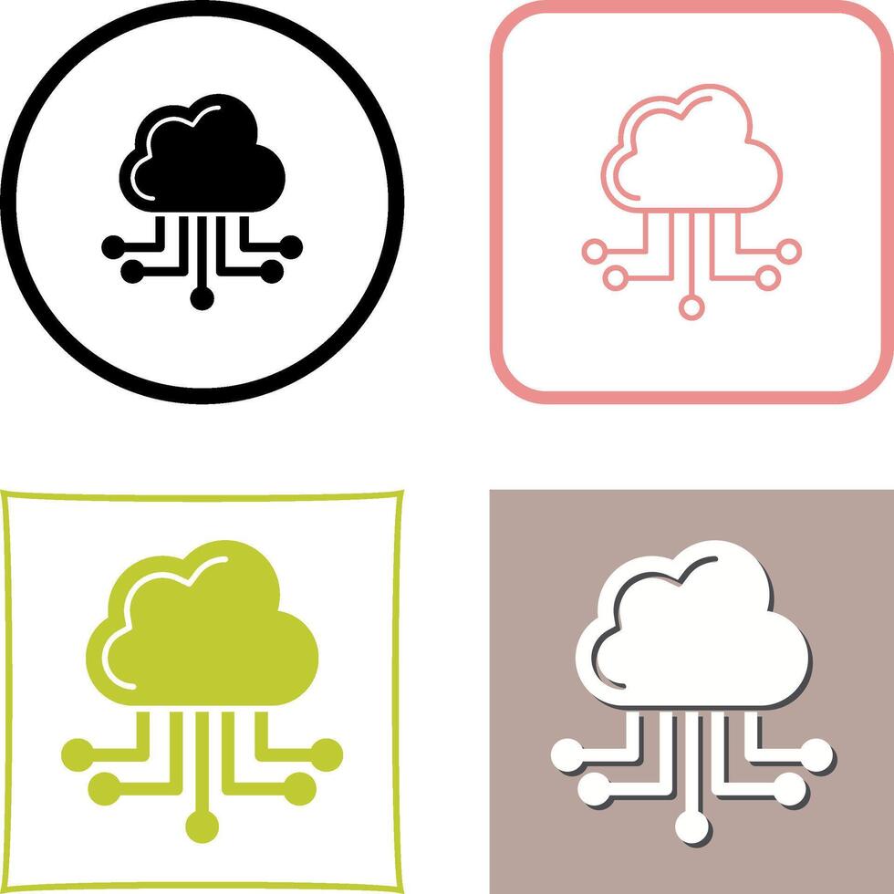 Cloud Computing Icon Design vector