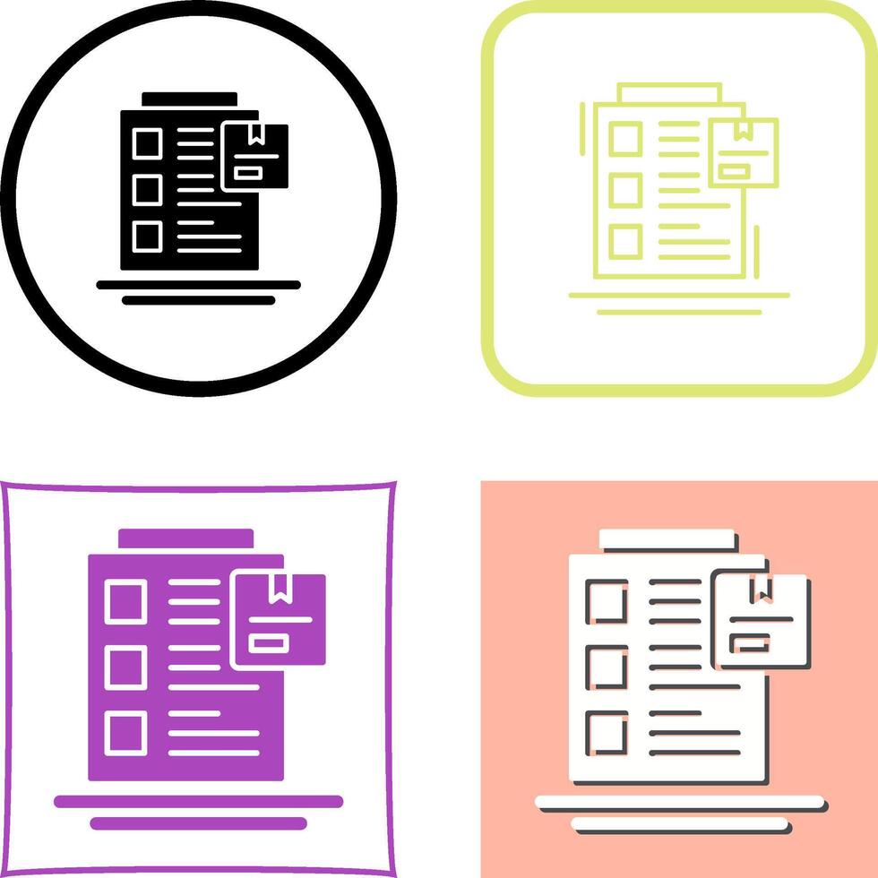 Order List Icon Design vector