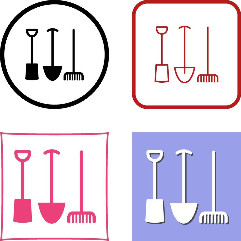 Gardening Tools Icon Design vector