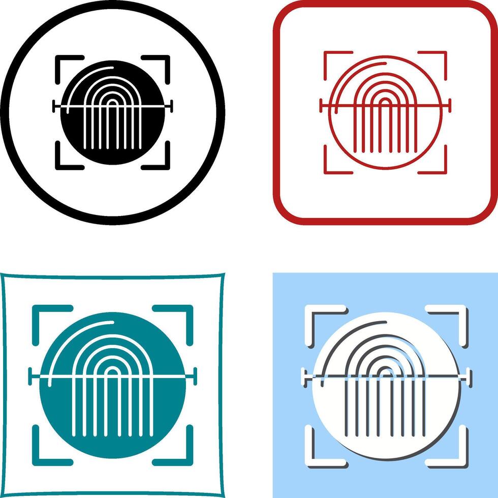 Fingerprint Scanner Icon Design vector