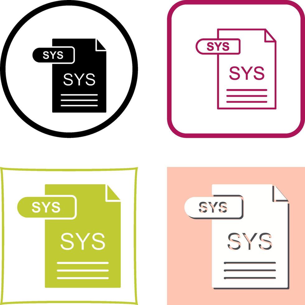 SYS Icon Design vector