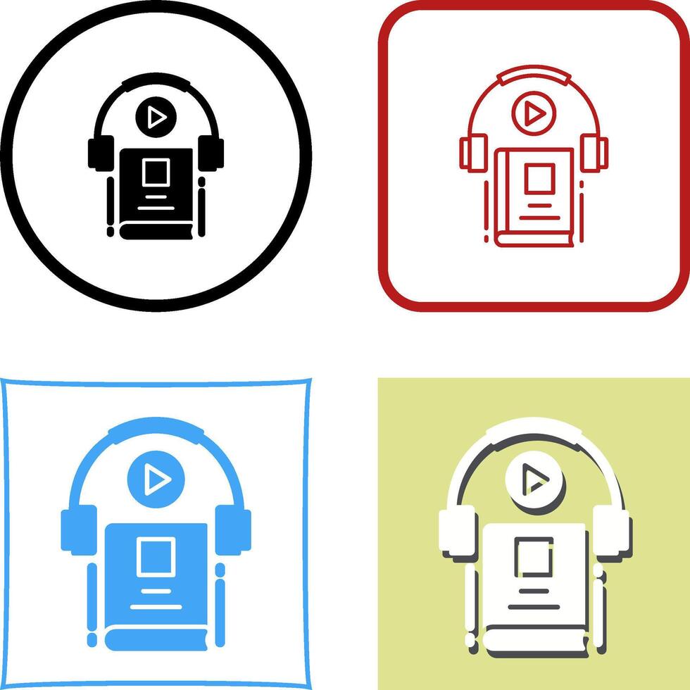 Audio Book Icon Design vector
