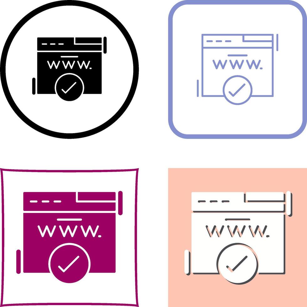 Domain Icon Design vector