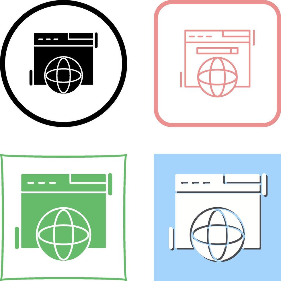 Browser Icon Design vector