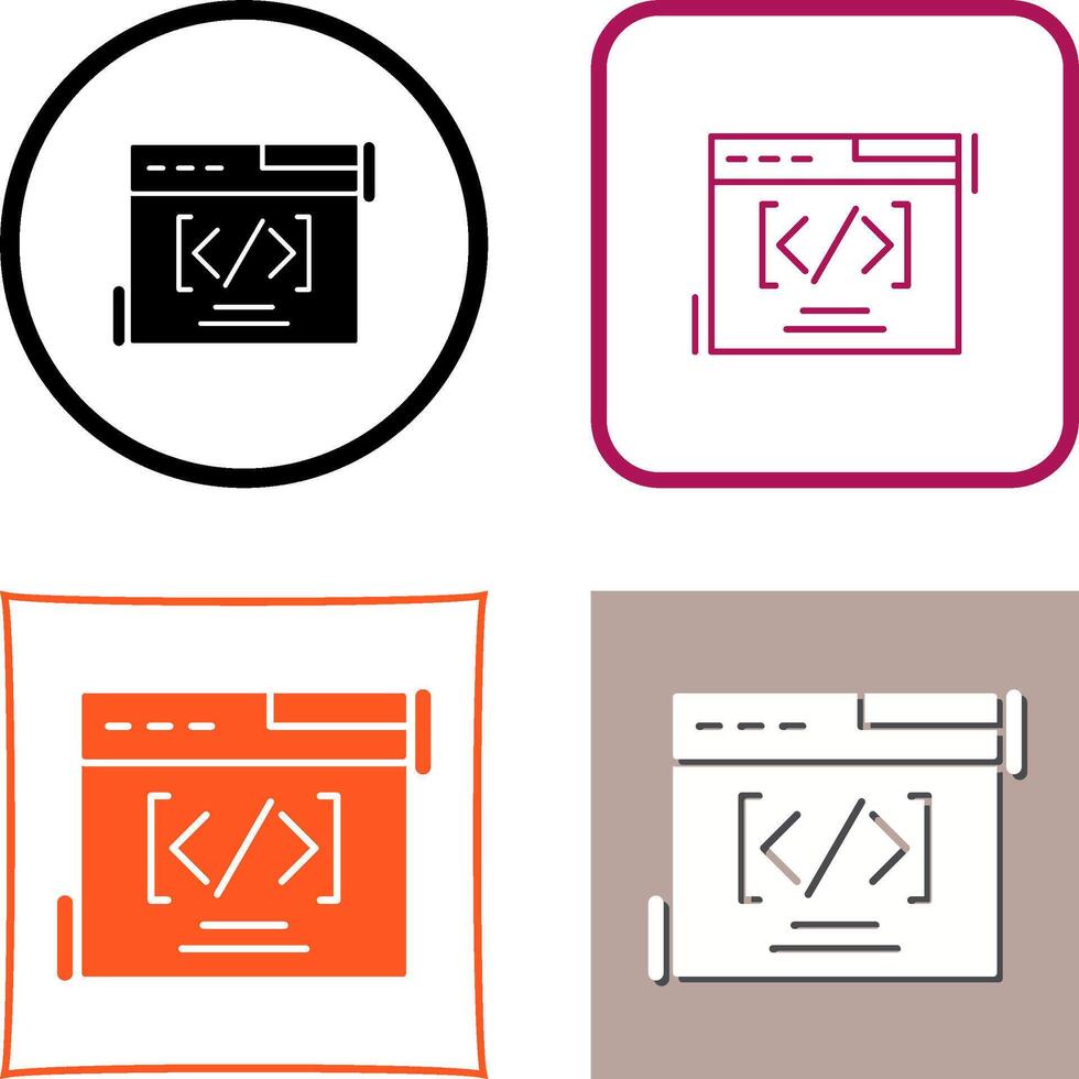 Web Coding Icon Design vector