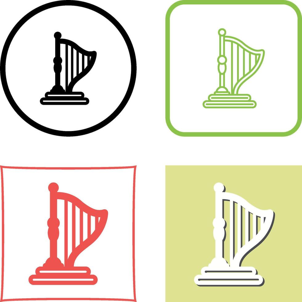 Harp Icon Design vector