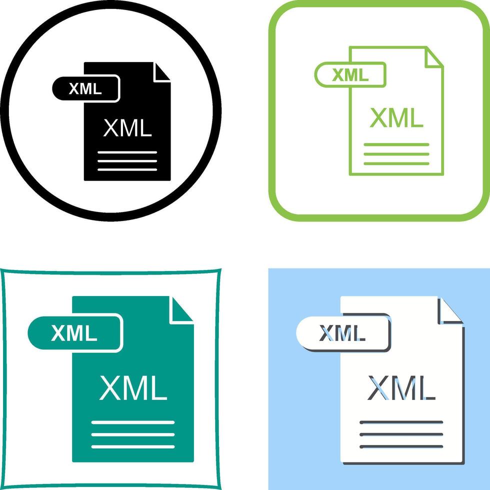 XML Icon Design vector
