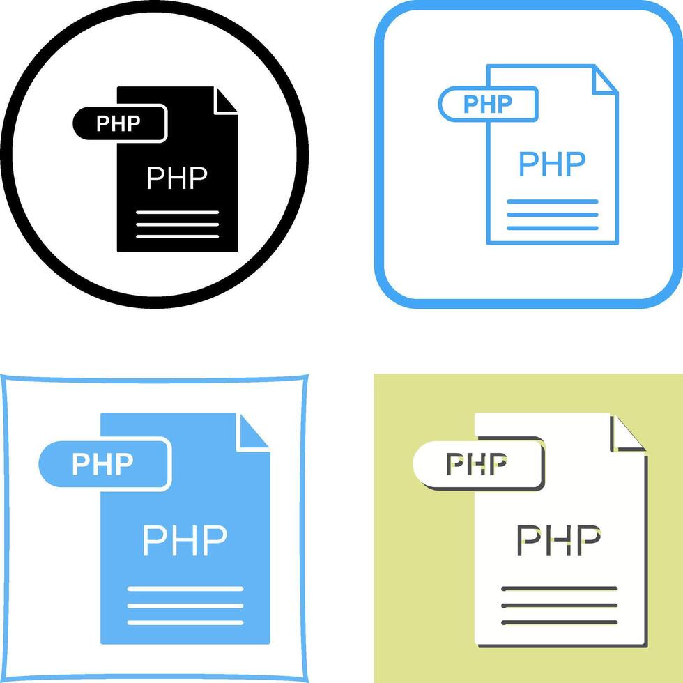PHP Icon Design vector