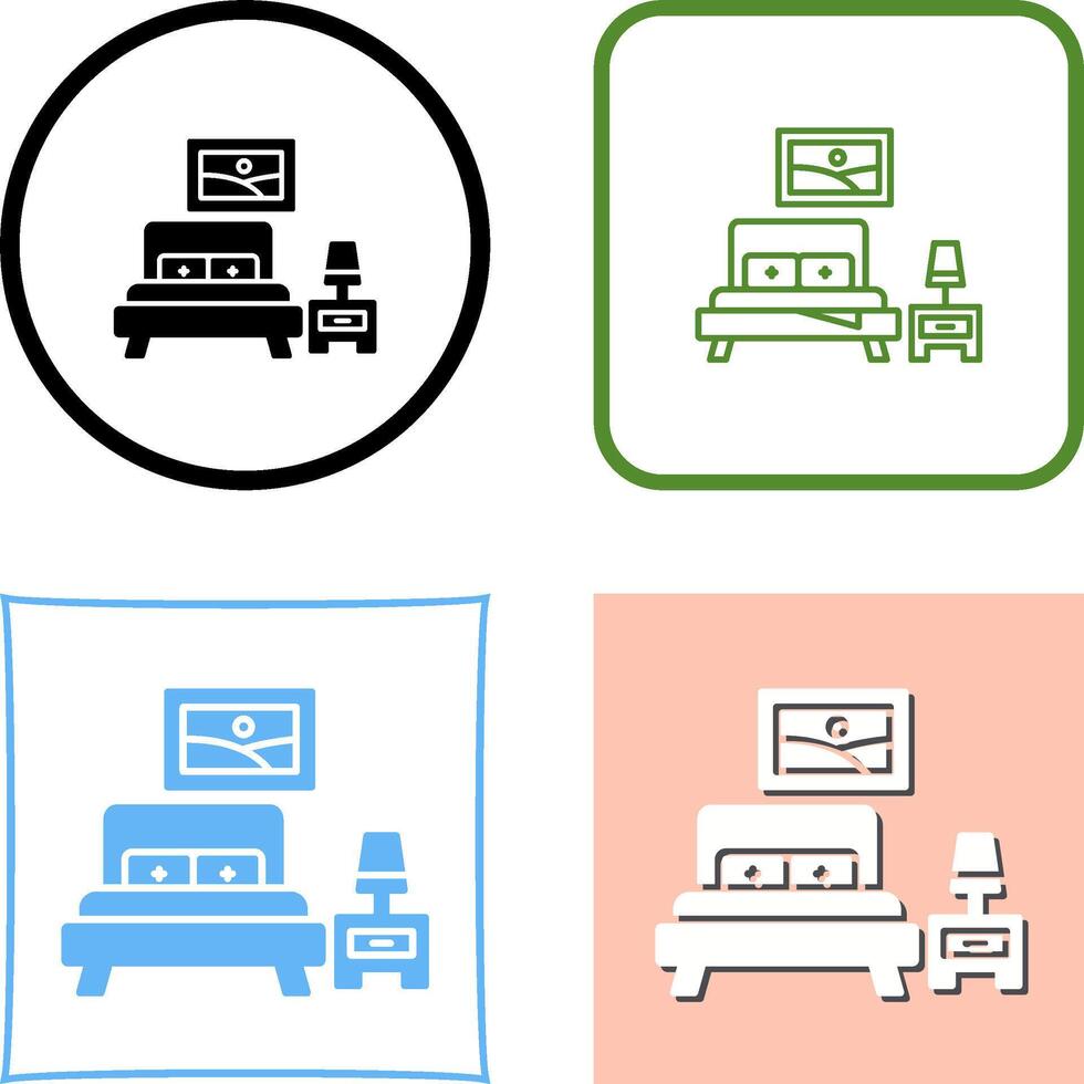 Bedroom Icon Design vector