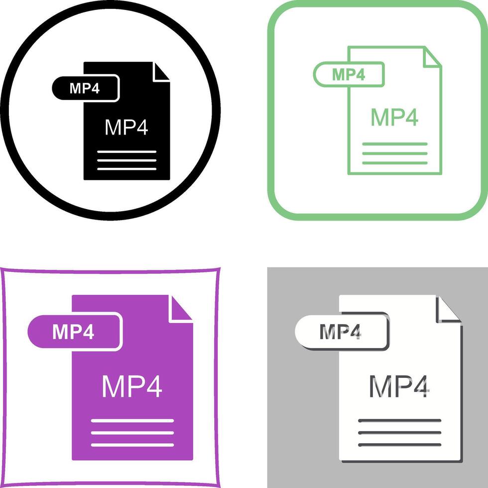 MP4 Icon Design vector