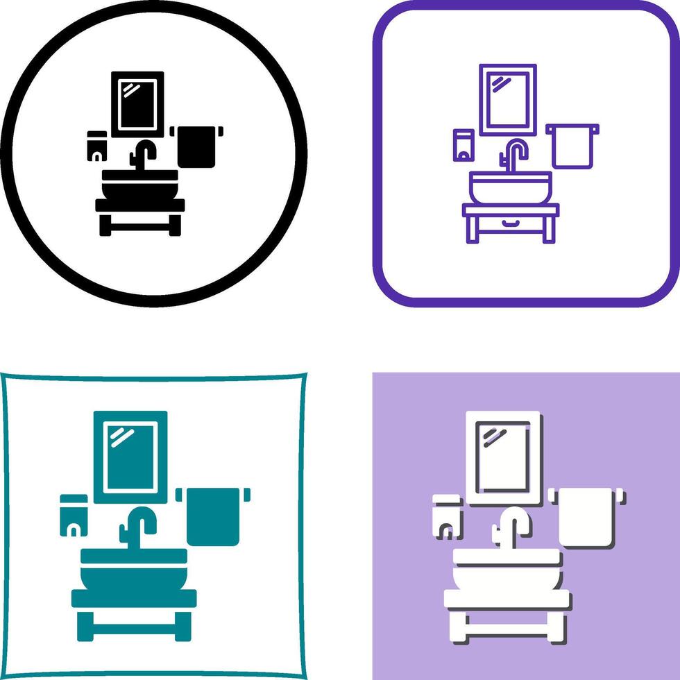 Washbasin Icon Design vector