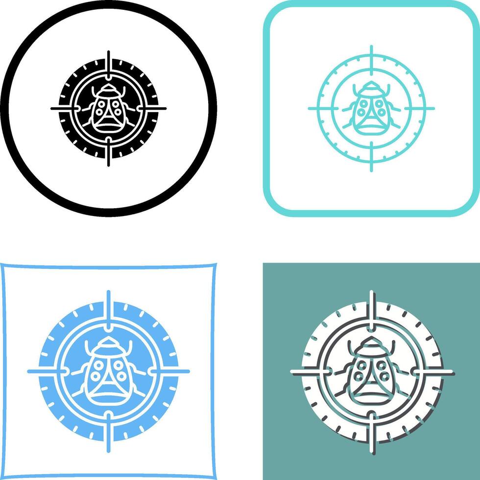 Bug Target Icon Design vector