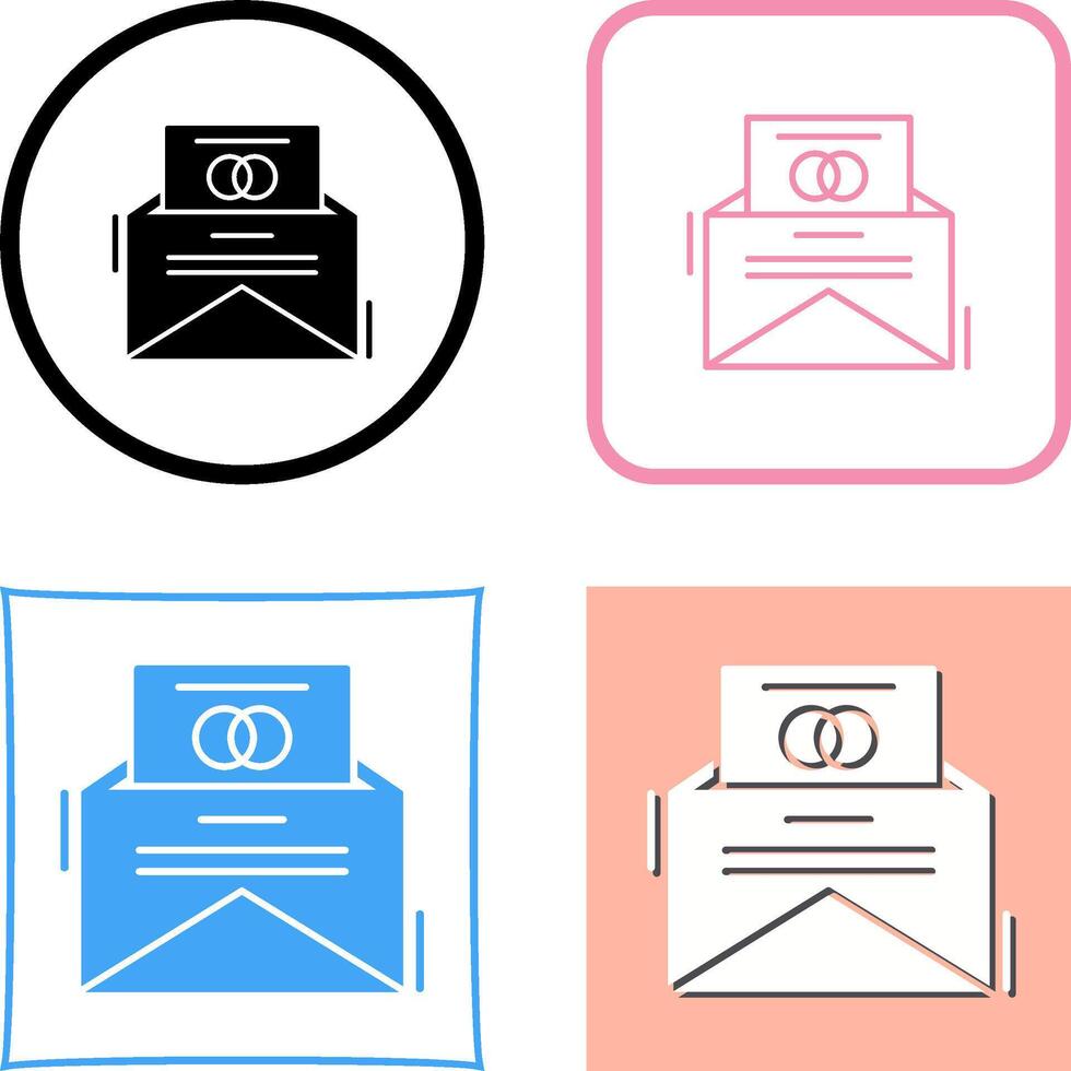 Invitation Card Icon Design vector