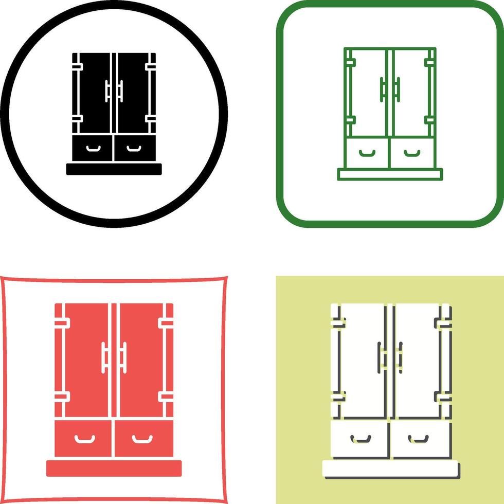 Cabinet Drawer Icon Design vector