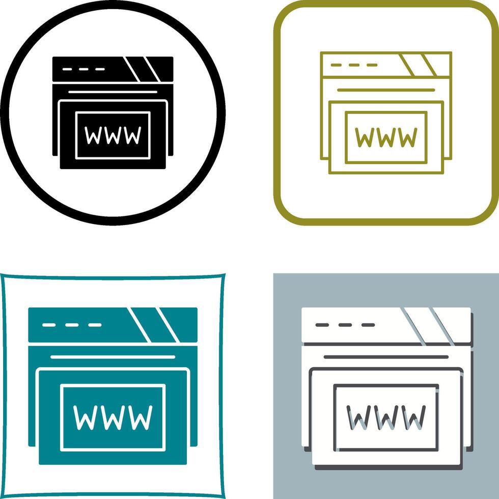 Www Icon Design vector