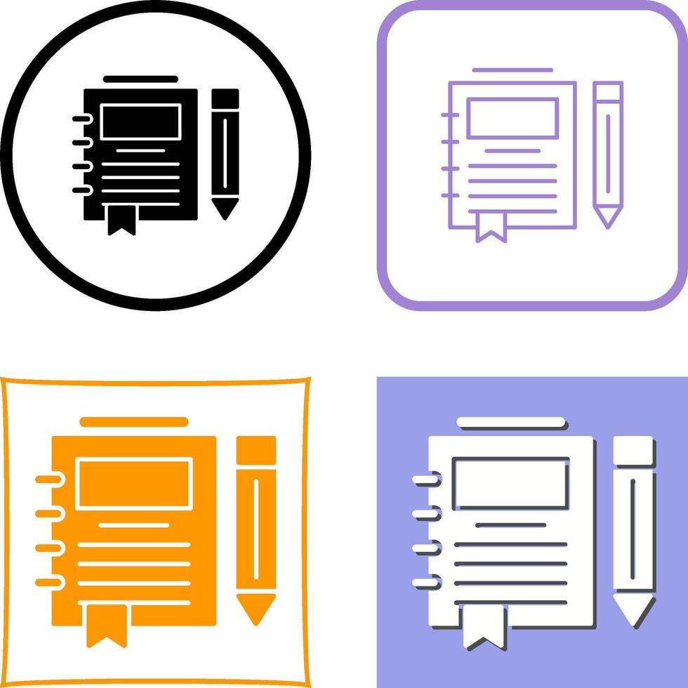 Journal Icon Design vector