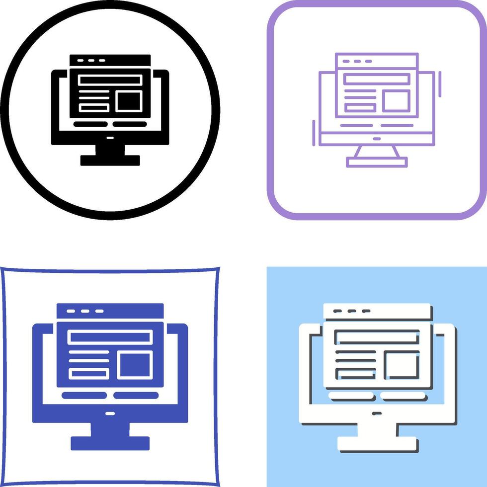 Adaptive Layout Icon Design vector