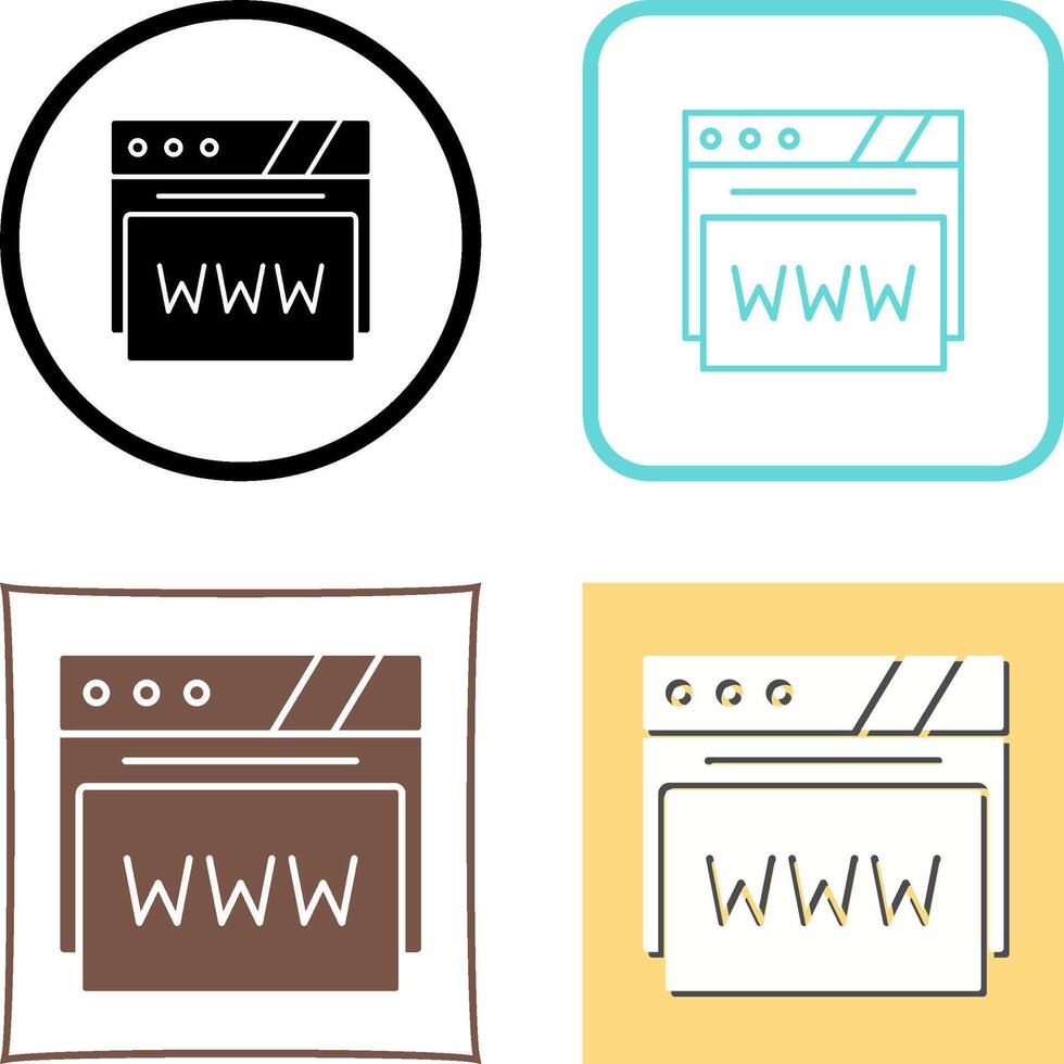 Web Browser Icon Design vector