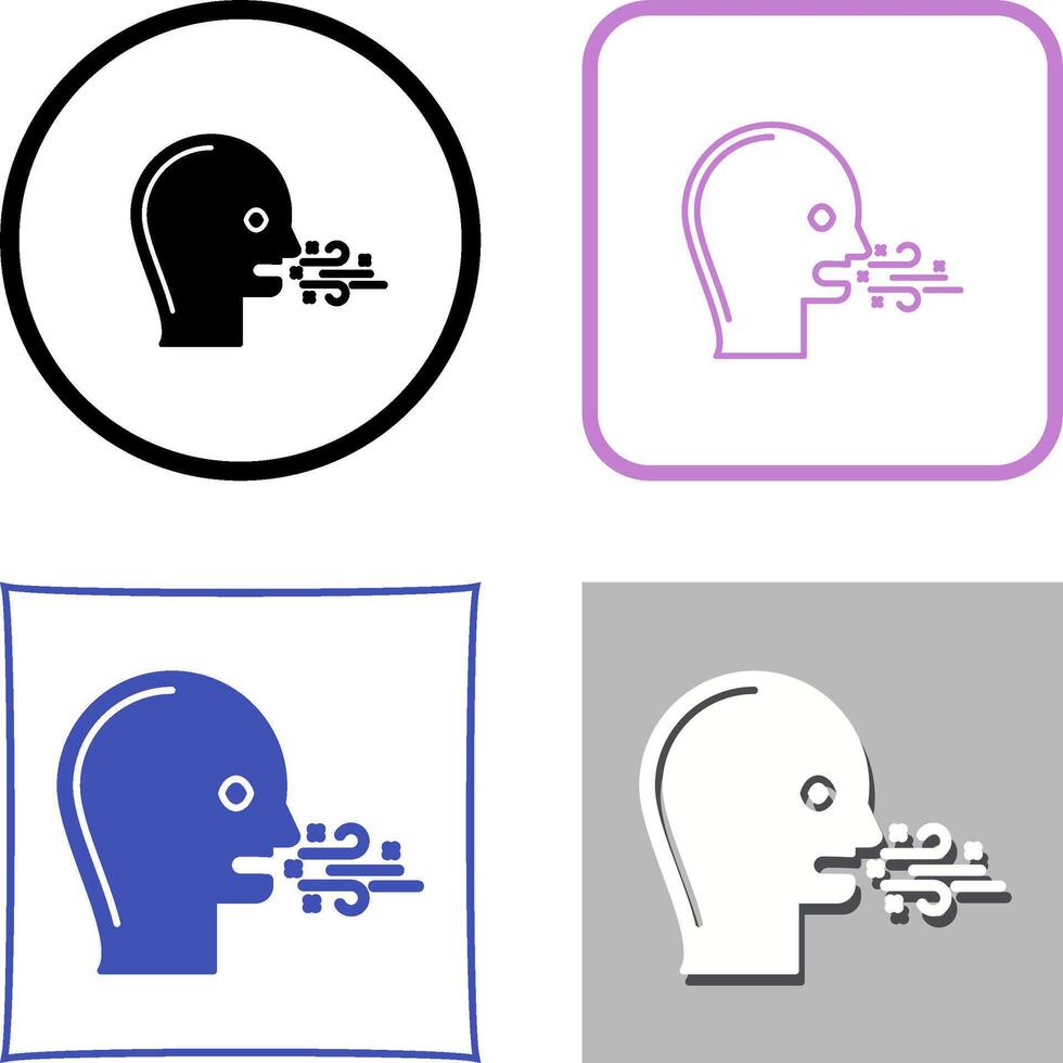 Bad Breath Icon Design vector