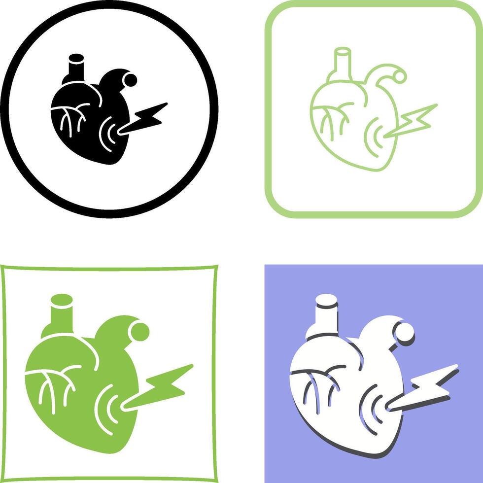 Heart Attack Icon Design vector