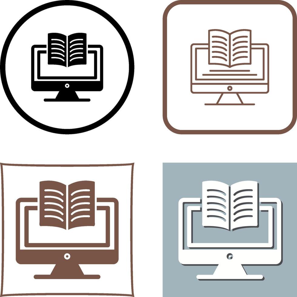 Digital Learning Icon Design vector